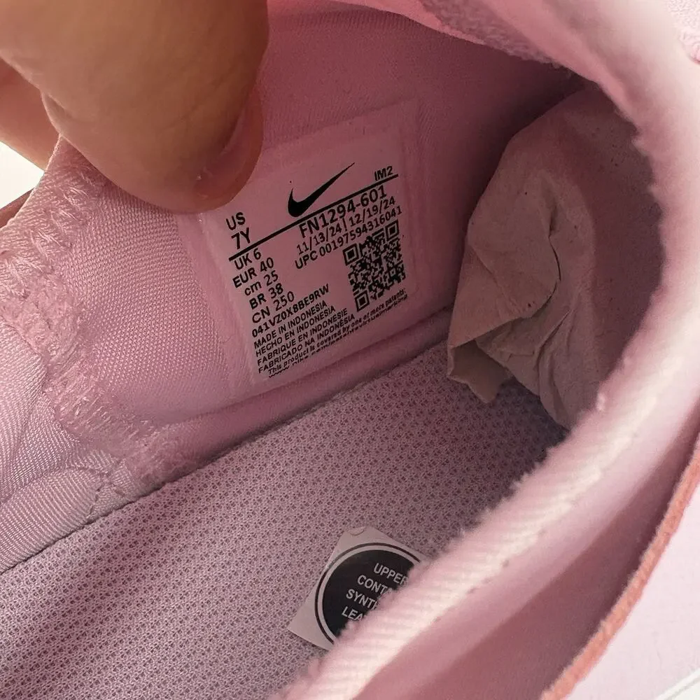 Nike Flex Runner 4 (PS) Youth Girls Size 7Y Slip-On Pink/White Sneakers New